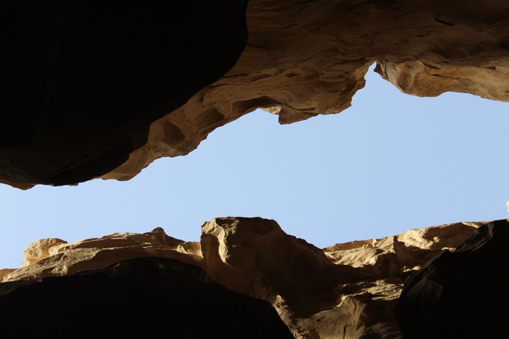 gap between two rock formations